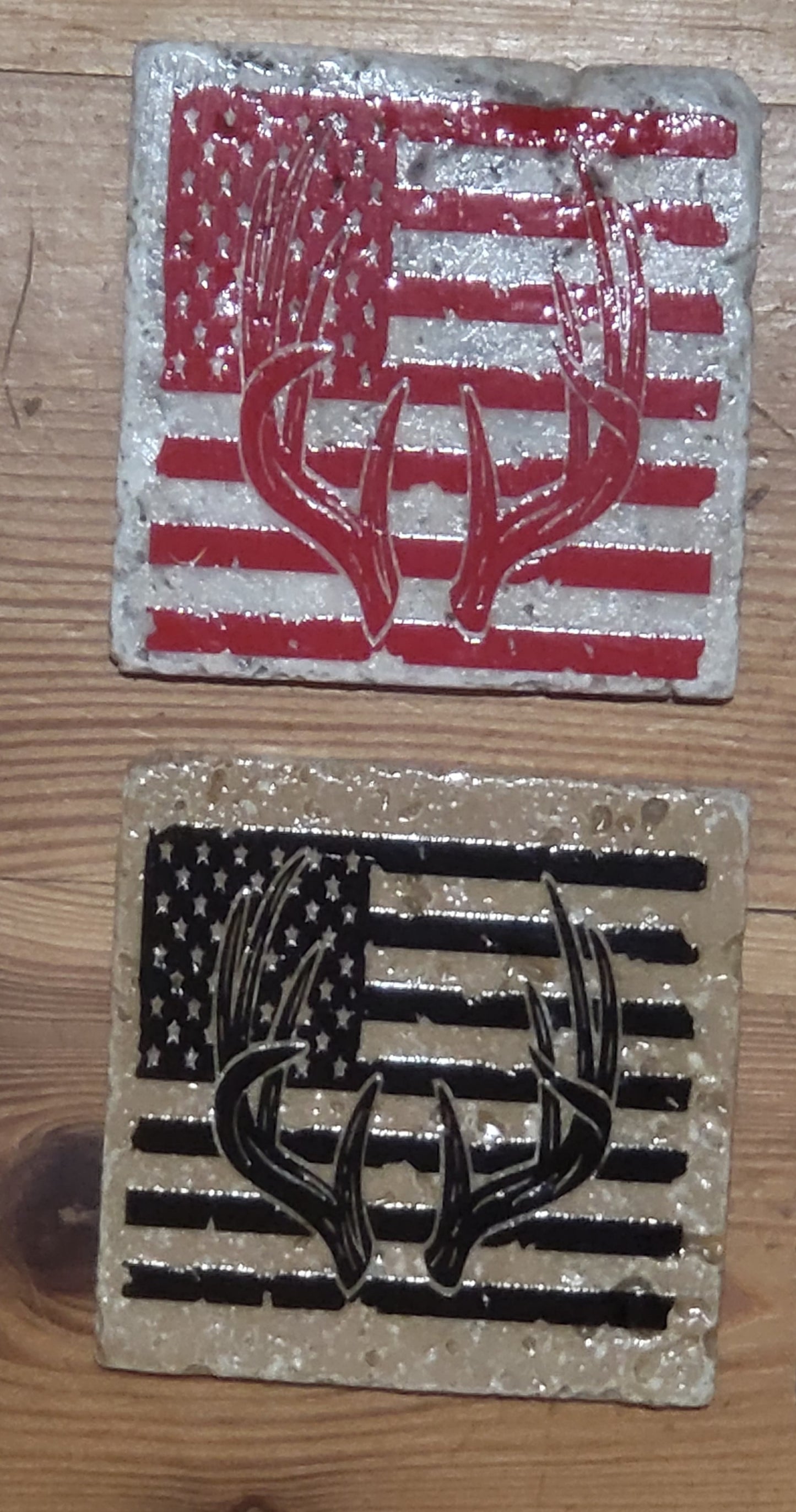 Distressed American Flag Natural stone coasters