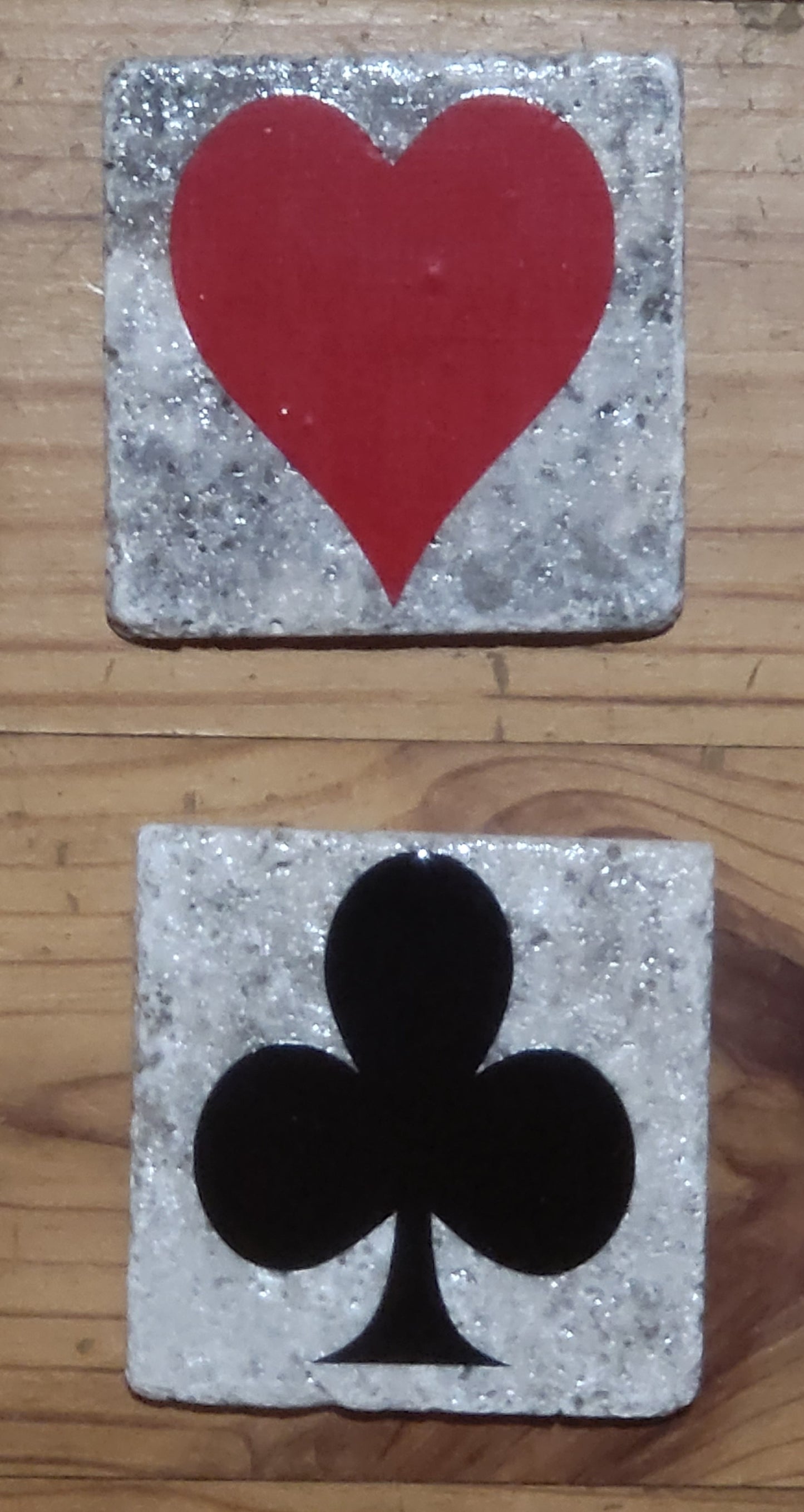Playing cards themed Natural stone coasters