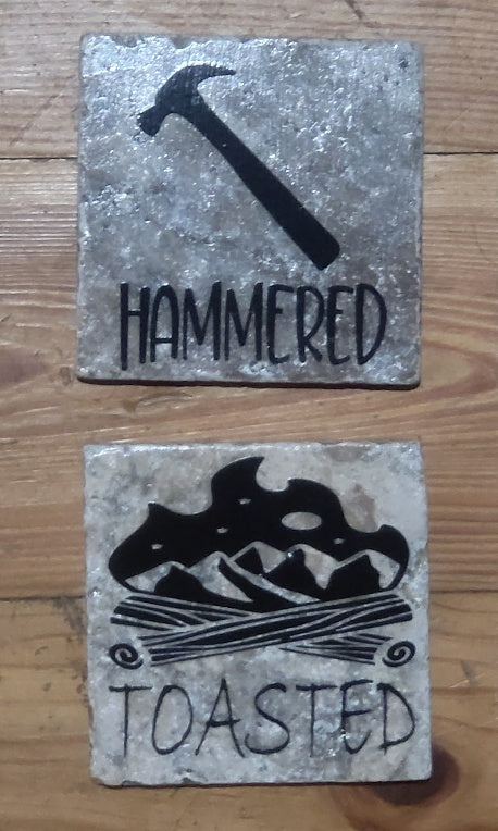 Drank too much themed Natural stone coasters