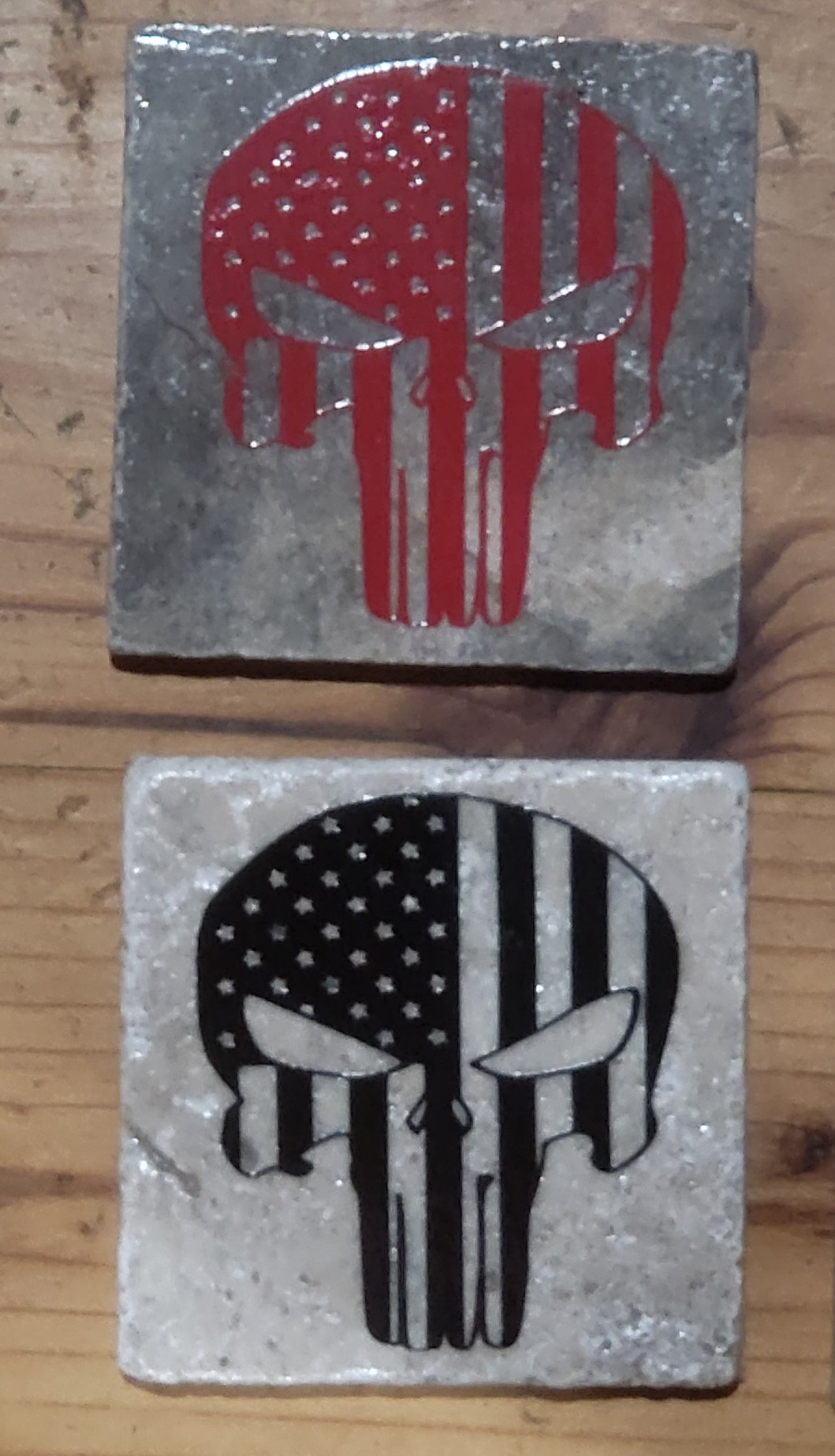 Distressed American Flag Natural stone coasters