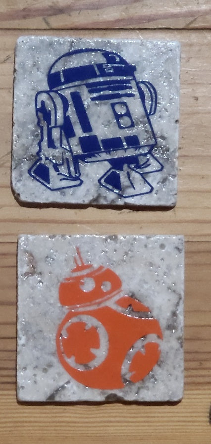 Star Wars themed Natural stone coasters