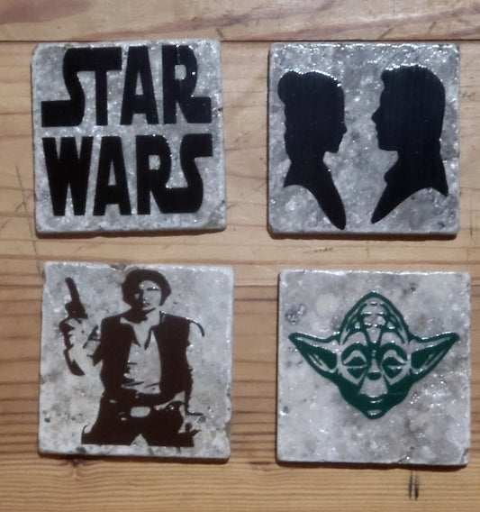 Star Wars themed Natural stone coasters
